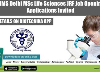 AIIMS Delhi Vacancy JRF