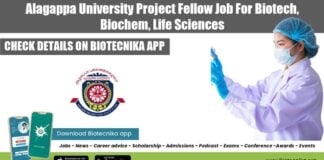 Alagappa University Project Fellow