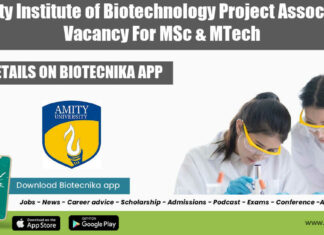 Amity University Associate Opening