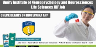 Amity University JRF Opening