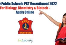 Army Public Schools PGT Recruitment 2022 For Biology, Chemistry & Biotech – Apply Online Army Public Schools Recruitment