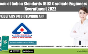 Bureau of Indian Standards (BIS) Graduate Engineers Recruitment 2022 BIS Vacancies 2022