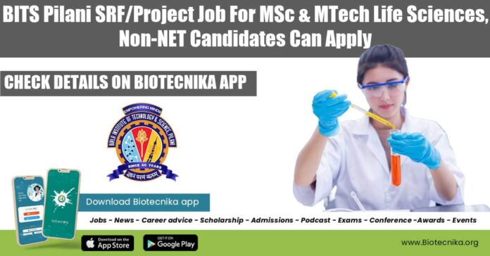 BITS Pilani 2022 SRF