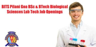 BITS Pilani Goa Vacancies
