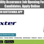Baxter Sterility Assurance Job Opening For BSc & MSc Candidates, Apply Online Baxter Job Opening