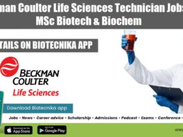 Beckman Coulter Technician Jobs