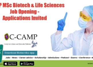 C-CAMP MSc Biotech Job