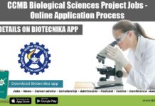 CCMB Biological Sciences Project Jobs – Online Application Process CCMB Project Jobs 2022