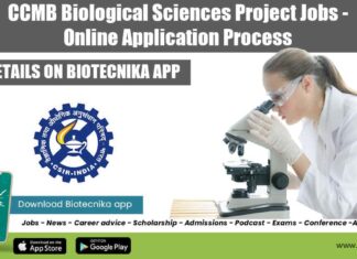 CCMB Project Jobs 2022