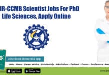 CSIR-CCMB Scientist Jobs For PhD Life Sciences, Apply Online CCMB Scientist Jobs 2022
