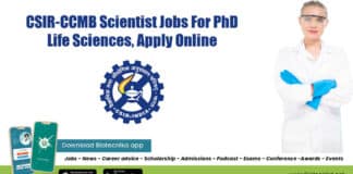 CCMB Scientist Jobs 2022
