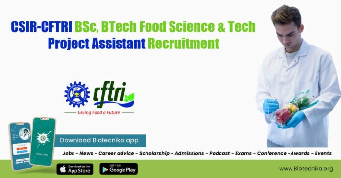 CFTRI BSc Jobs