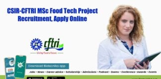 CFTRI BTech Food Science