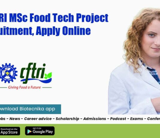 CFTRI BTech Food Science
