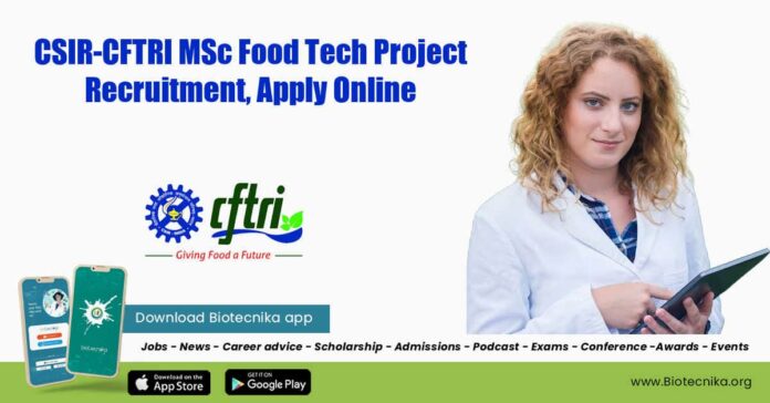 CFTRI BTech Food Science