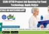 CSIR-CFTRI Project Job Opening For Food Technology, Apply Online CFTRI Food Tech Vacancy