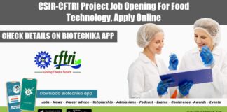 CFTRI Food Tech Vacancy