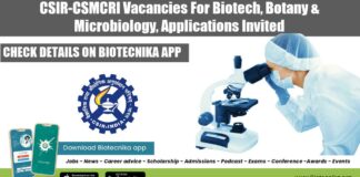 CSIR-CSMCRI Vacancies For