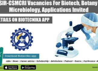 CSIR-CSMCRI Vacancies For
