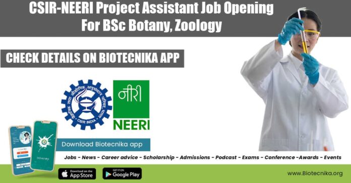 CSIR-NEERI Jobs Project Assistant
