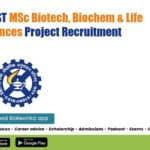 CSIR-NIIST MSc Biotech, Biochem & Life Sciences Project Recruitment CSIR-NIIST Project Associate Vacancy