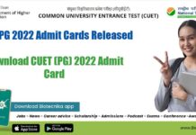 CUET PG 2022 Admit Cards Released