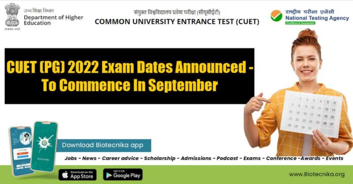 CUET PG Exam Dates Announced - To Commence In September