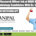 Manipal Research Officer Job