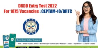 DRDO Entry Test 2022