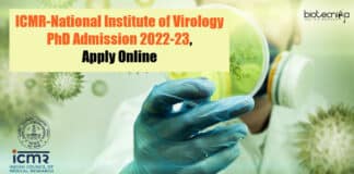 ICMR-NIV PhD Admission 2022-23