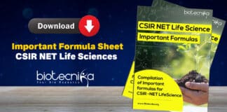 CSIR NET Formula Sheet