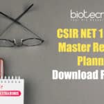 CSIR NET Study Planner