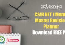 CSIR NET Study Planner