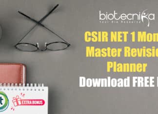CSIR NET Study Planner