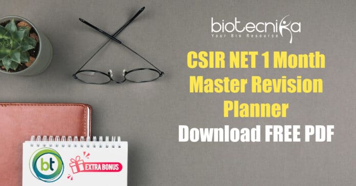 CSIR NET Study Planner