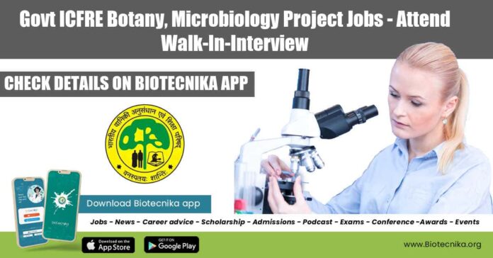 Govt ICFRE Project Jobs