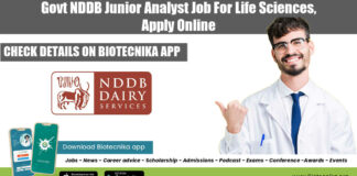 Govt NDDB Analyst Vacancy