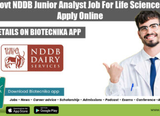 Govt NDDB Analyst Vacancy