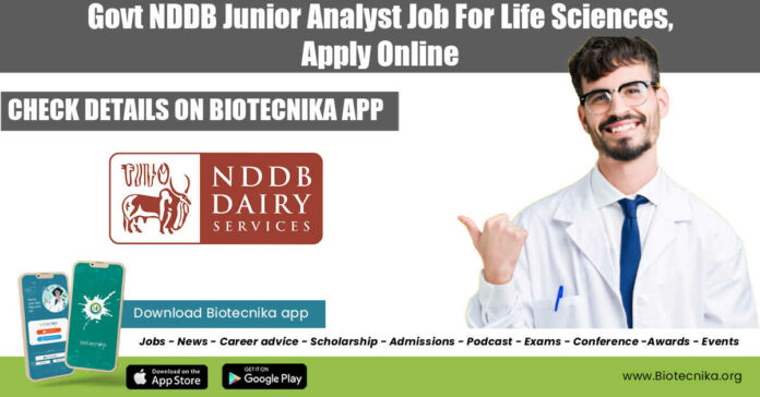 Govt NDDB Analyst Vacancy