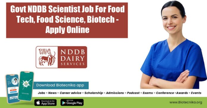 Govt NDDB Scientist Vacancy