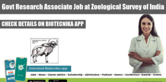 Govt Research Associate Job