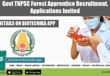 Govt TNPSC Forest Apprentice Recruitment, Applications Invited Govt TNPSC Forest Apprentice