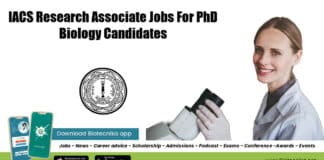 IACS PhD Biology Research