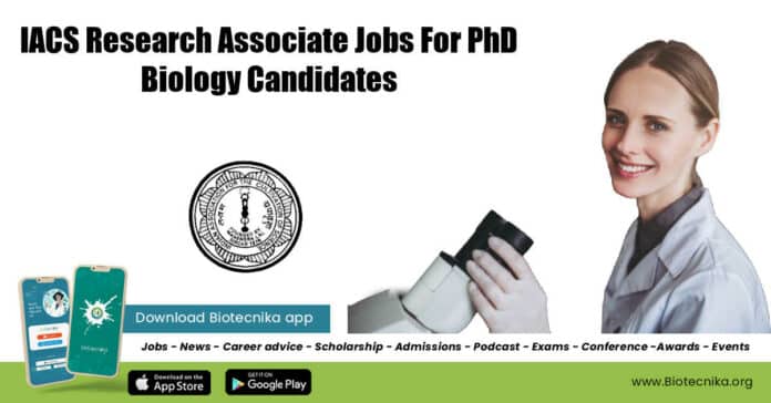 IACS PhD Biology Research