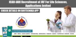 IARI JRF Post 2022