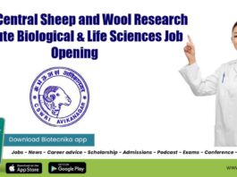 ICAR-CSWRI Job Opening