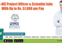 ICMR-NIE Project Jobs 2022