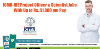 ICMR-NIE Project Jobs 2022
