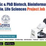 ICMR-NIV MSc & PhD Biotech, Bioinformatics, Microbio, Life Sciences Project Job ICMR-NIV Pune Jobs