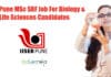 IISER Pune MSc SRF Job For Biology & Life Sciences Candidates IISER Pune Biology SRF